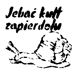 Image: “Jebać kult zapierdolu” and an illustration of a snail — a graffiti seen in Wrocław. The text roughly translates to “Fuck the cult of the grind”.